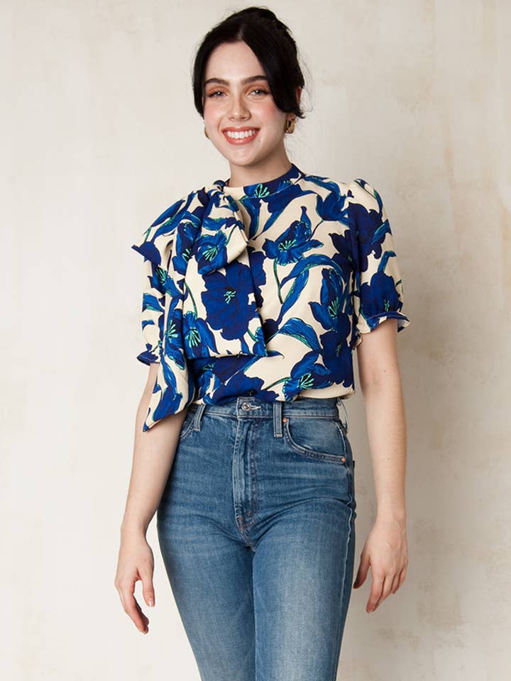 BETTY BLOUSE- magnolia for wholesale by River Collection