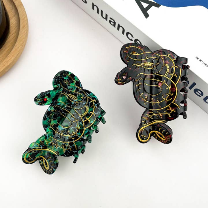 TheDivaSoap – Großhandel Haarclip – Damen – Mamba-Schlangen-Haarspange, Acetat-Schlangen-Klauen-Clip5