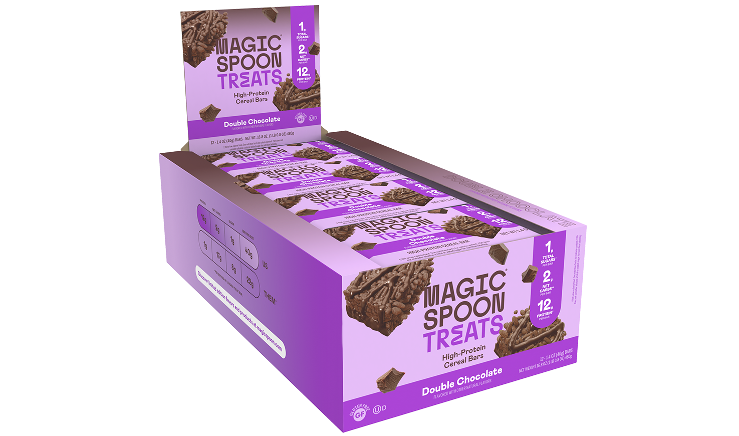 Magic Spoon - Wholesale Snack Bar - Double Chocolate 12 Treat Protein Pack ($1.80/Treat)1