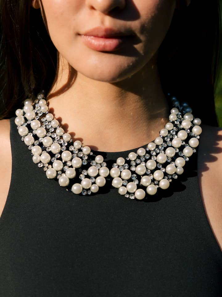 Collar Diana Statement, blanco para venta al por mayor de Eye Candy Los Angeles