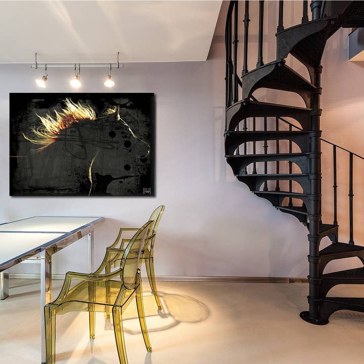 Equestrian Saddle Ink PSXXI' Canvas Wall Art for wholesale by Ready2hangart, Inc.