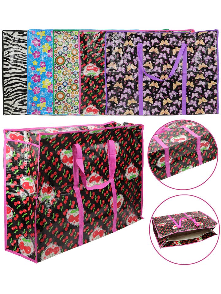 Wide Super Sized Multi-use Reusable Shopper Bag - 31 Inch for wholesale by Cap Zone