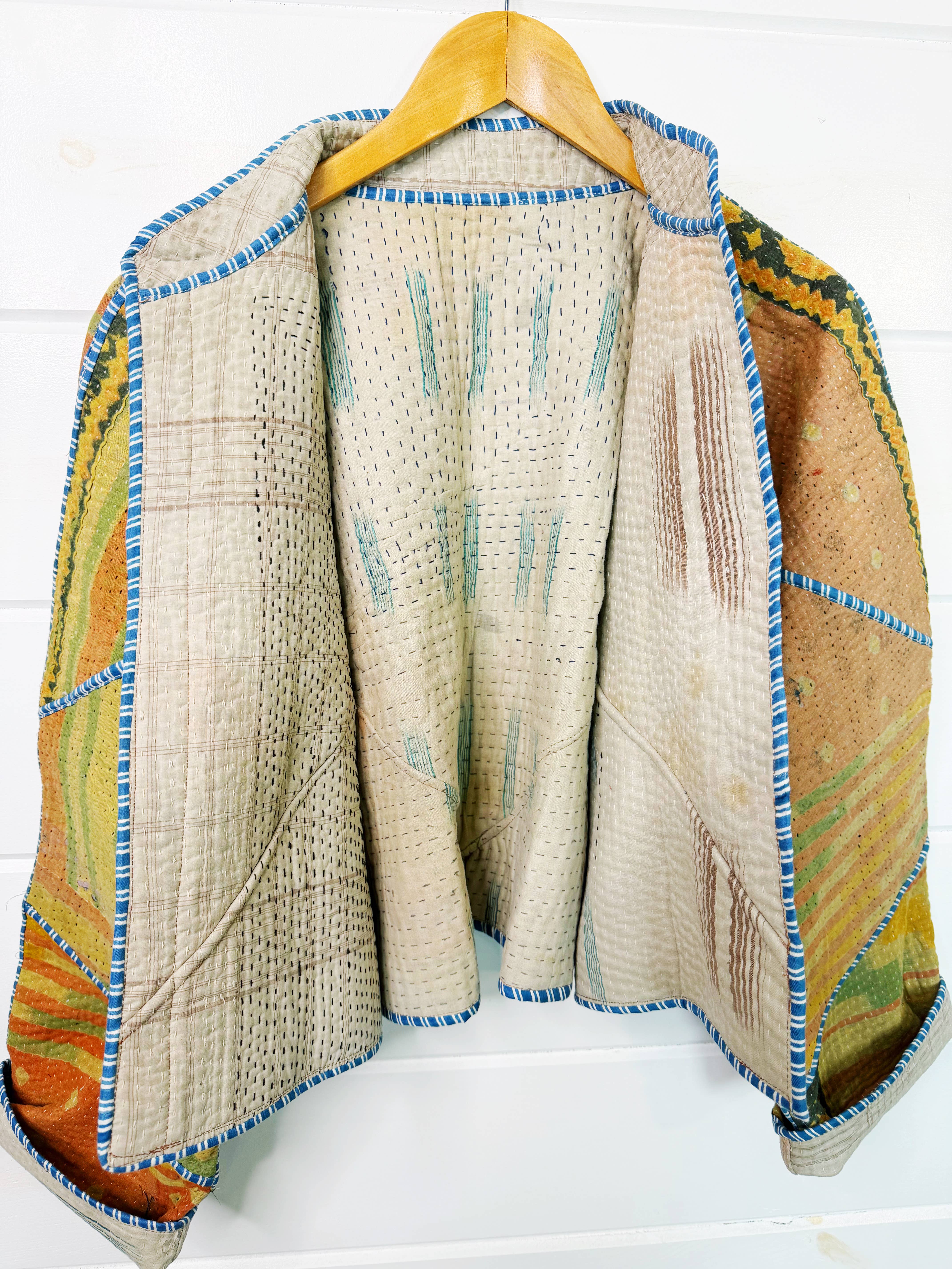 Folklore Couture - Wholesale Jacket - Women's - Kantha Quilted Jacket – Patchwork One-of-a-Kind Coat 8