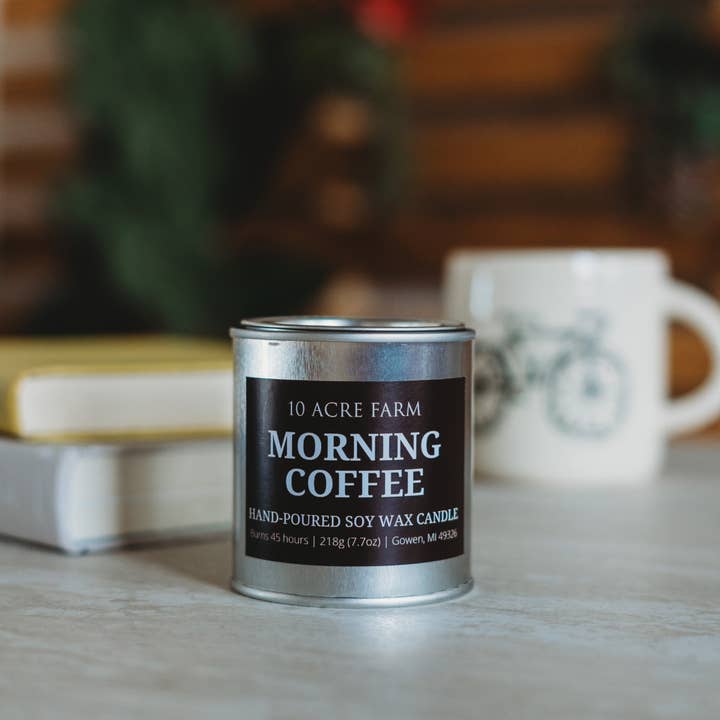 10 acre farm - Wholesale Jar/Filled Candle - Morning Coffee 8oz Paint Can Soy Candle