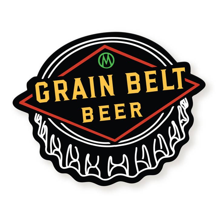 Minneapolis Grain Belt Neon Sign Sticker for wholesale by A Fink & Ink