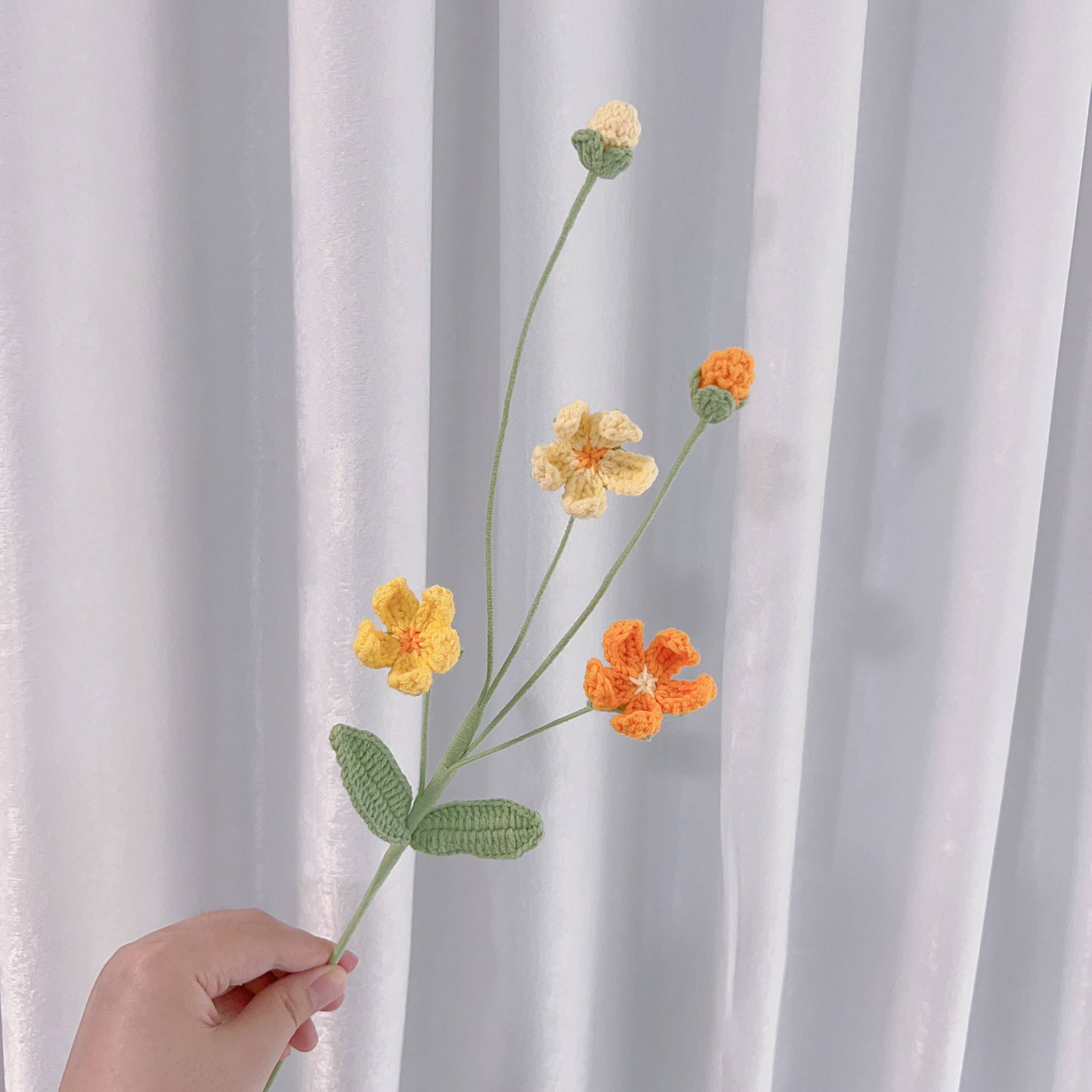 Lilyrosy（Duty free) – wholesale Artificial flowers – Lilyrosy Crochet Drip plum blossoms, Handmade Gifts  11