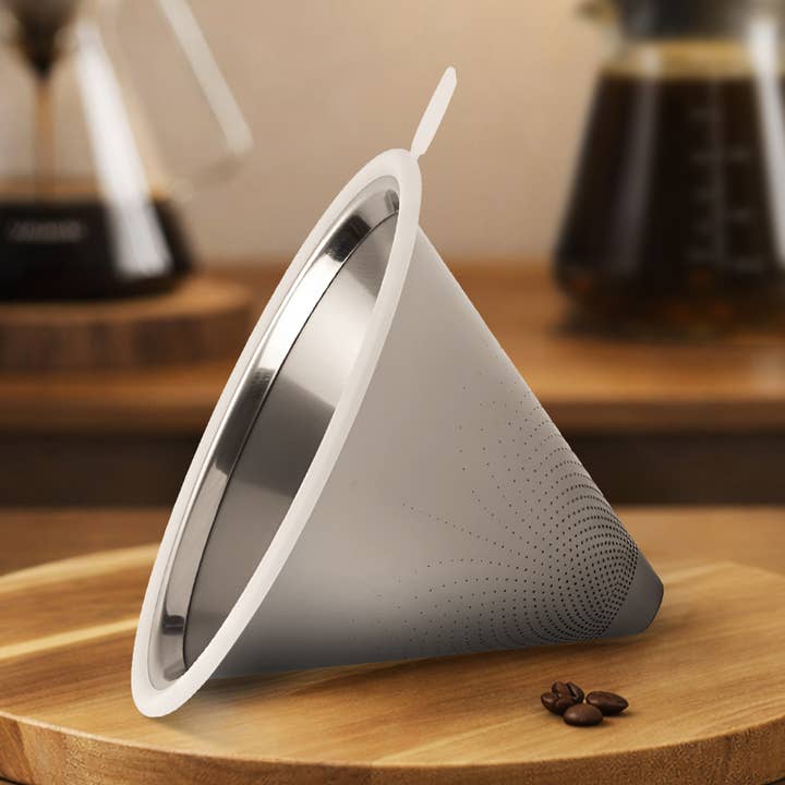 Opgraderet papirløst kaffefilter i rustfrit stål til pour-over for engroshandel hos Ovalware
