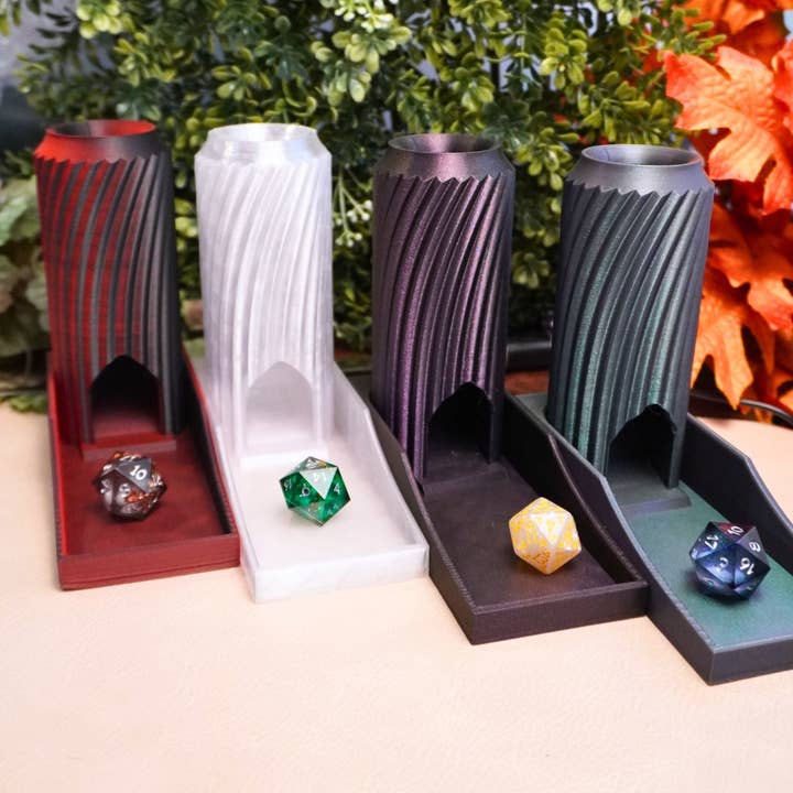 Minva Tabletop Design Co - Wholesale Dice - Mini Spiral Dice Tower2