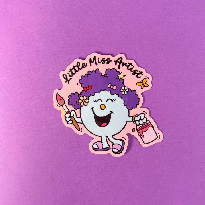 Little Miss Artist Sticker – Female Art Lover Gift Ideas for wholesale by The Paint Sesh