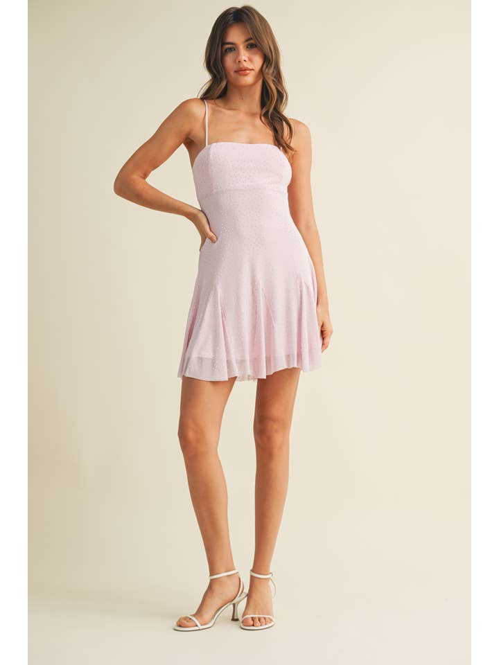 Klesis - Wholesale Dress - Women's - ID9191-A EMBELLISHED MESH SLEEVELESS GODET FLARED MINI 7