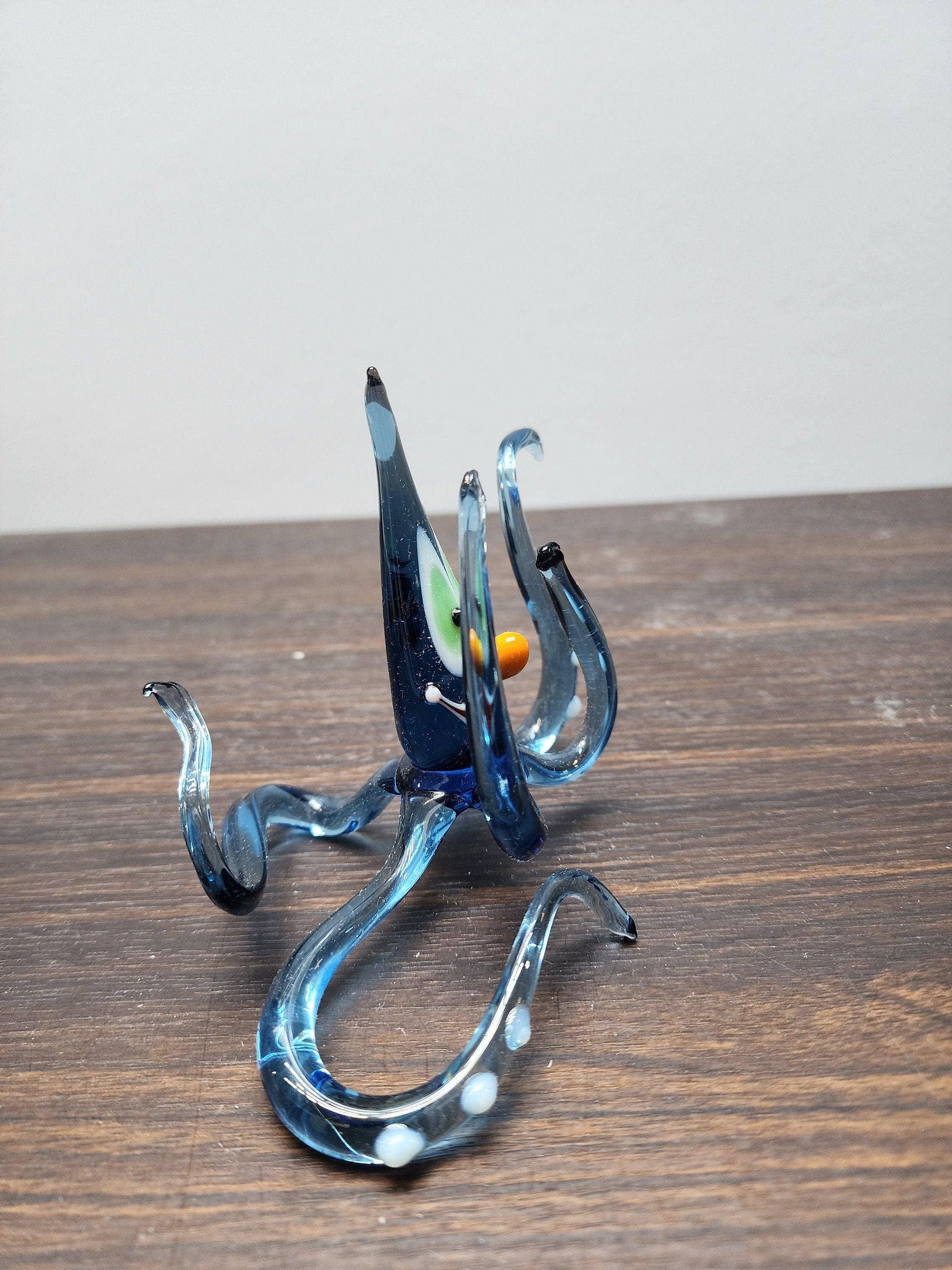 Glass by Iness - Wholesale Decorative Figurine - Naturally Colored Glass Figurine - Handcrafted - Octopus Design3