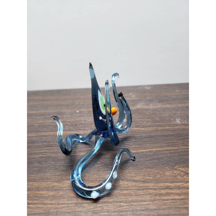 Glass by Iness - Wholesale Decorative Figurine - Naturally Colored Glass Figurine - Handcrafted - Octopus Design3