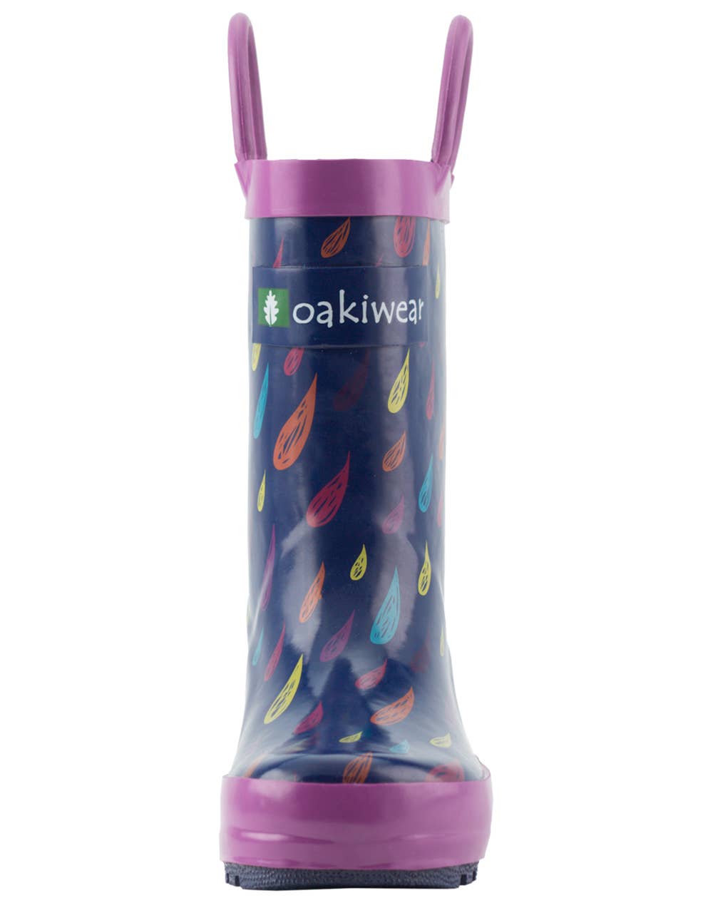 Oaki - Wholesale Rain Boots - Kids - Loop Handle Boots, Colorful Raindrops2
