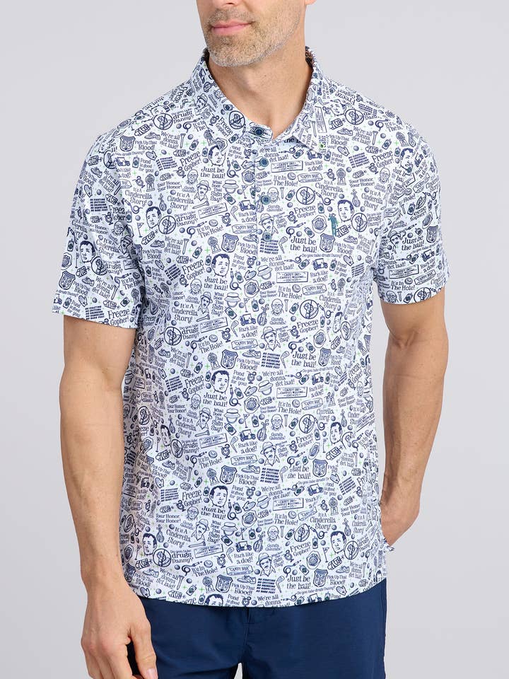 Caddy Quotes Men's Polo for wholesale by William Murray Golf