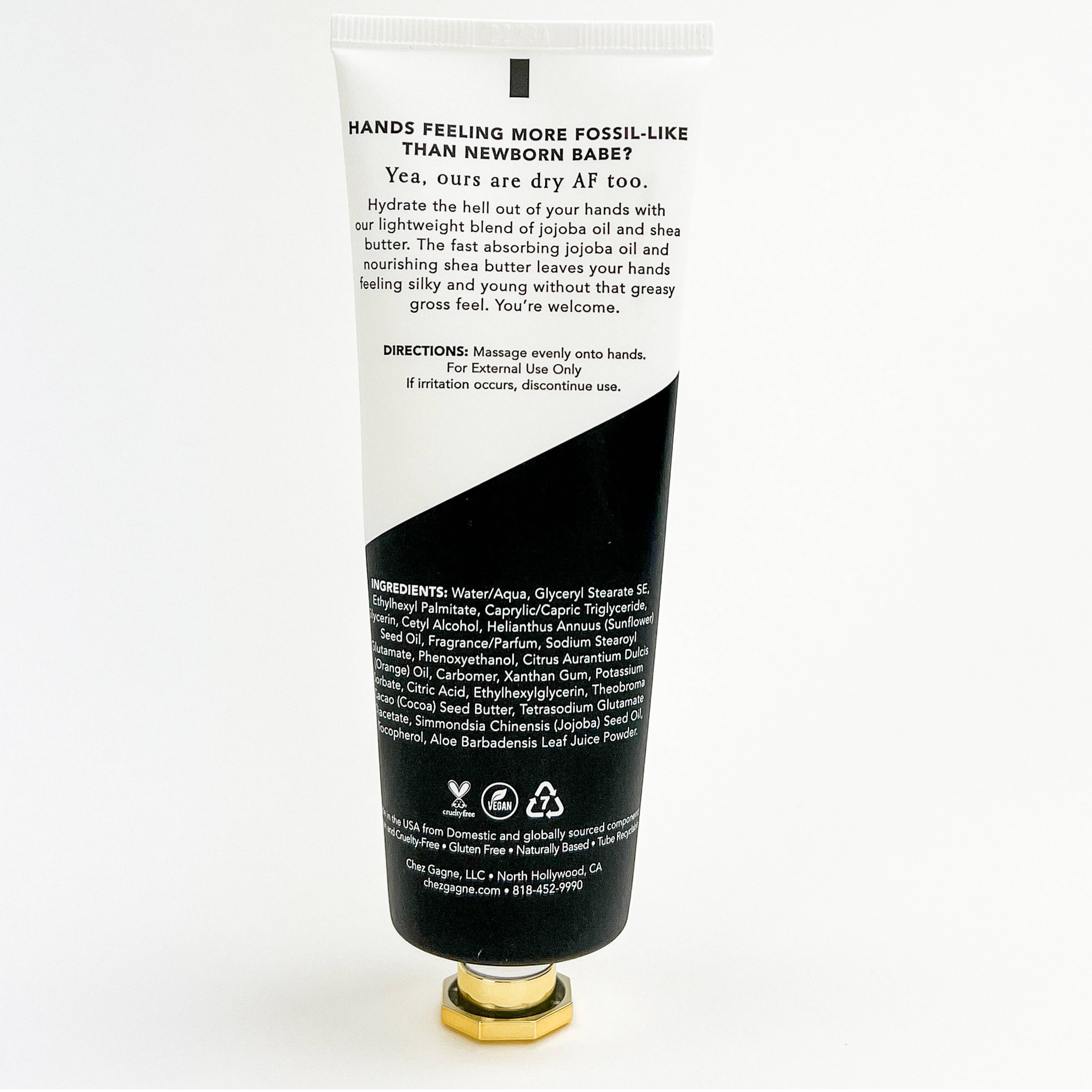 Chez Gagné - Wholesale Hand Cream/Lotion - Anti-Granny Hands - Orange Vanilla - Clean + Vegan Hand Crème - 3.4oz14