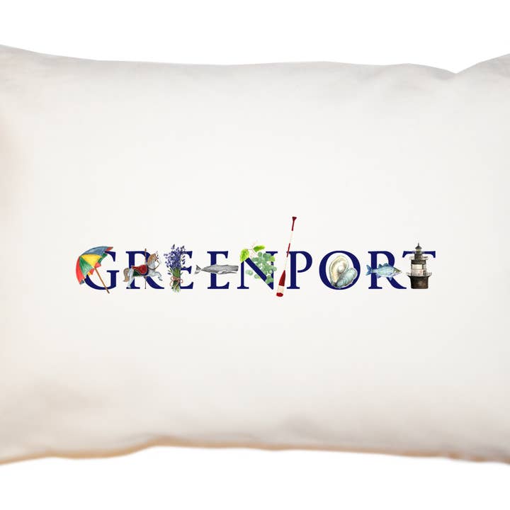 Almofada grande retangular de Greenport, NY por atacado de Tina Labadini Designs