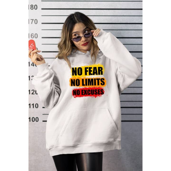 NO FEAR NO LIMITS GRAPHIC WOMEN HOODIE for wholesale by Polar bee