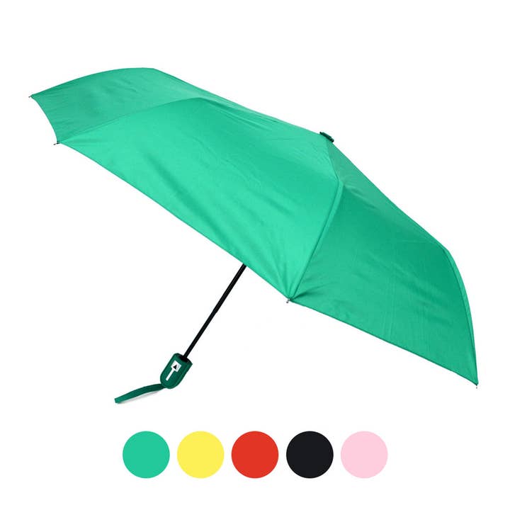 Auto Open Compact Solid Color Travel Umbrella - UM5029 for wholesale by Selini New York