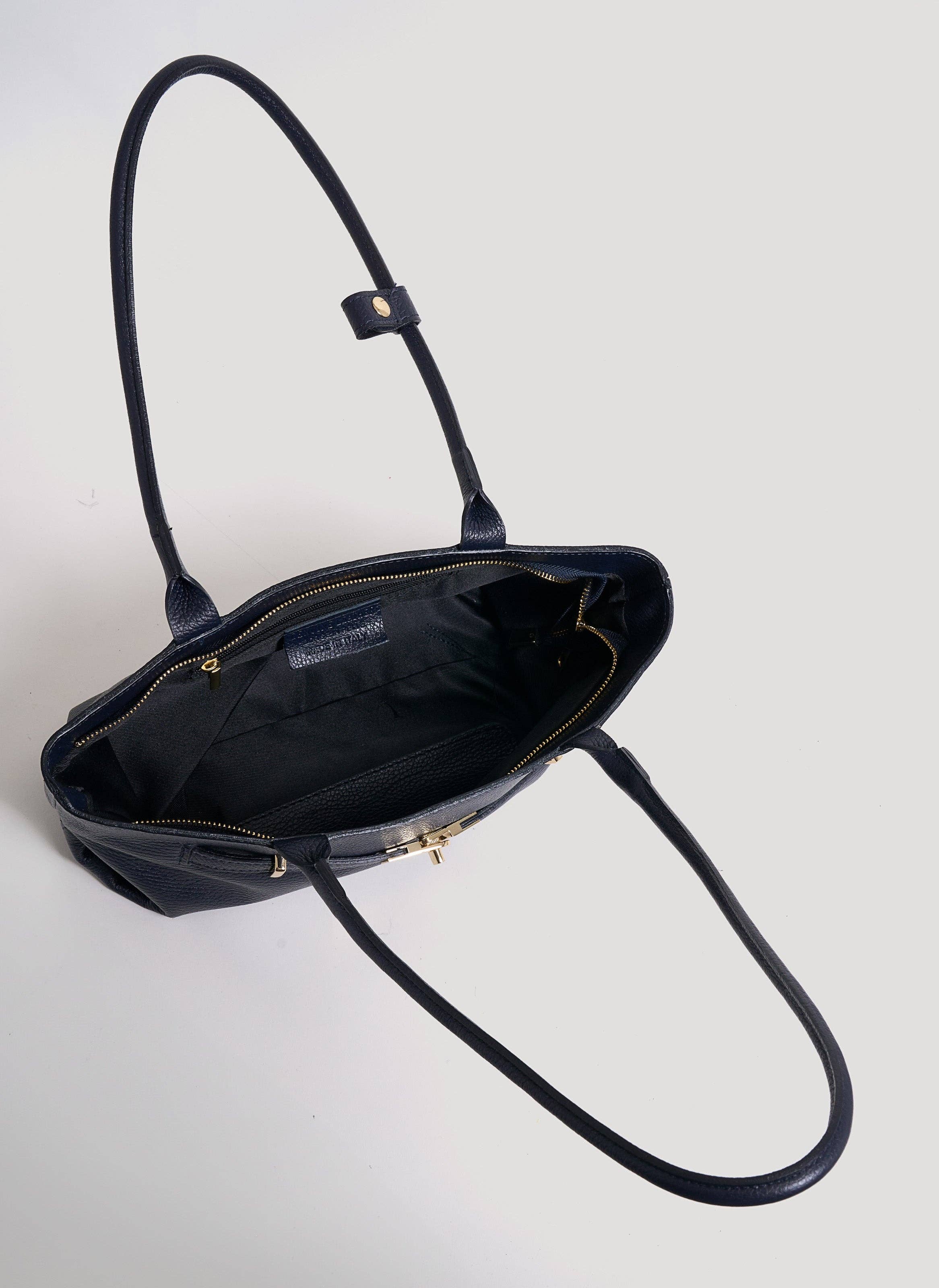 Prestige Milano - Wholesale Tote Bag - Women's - Lola Bag in Navy Blue Togo Leather5