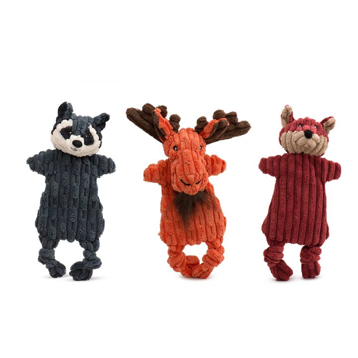 Woodland HuggleFlatties™, Small Plush Dog Toys(3pk) for wholesale by HuggleGroup