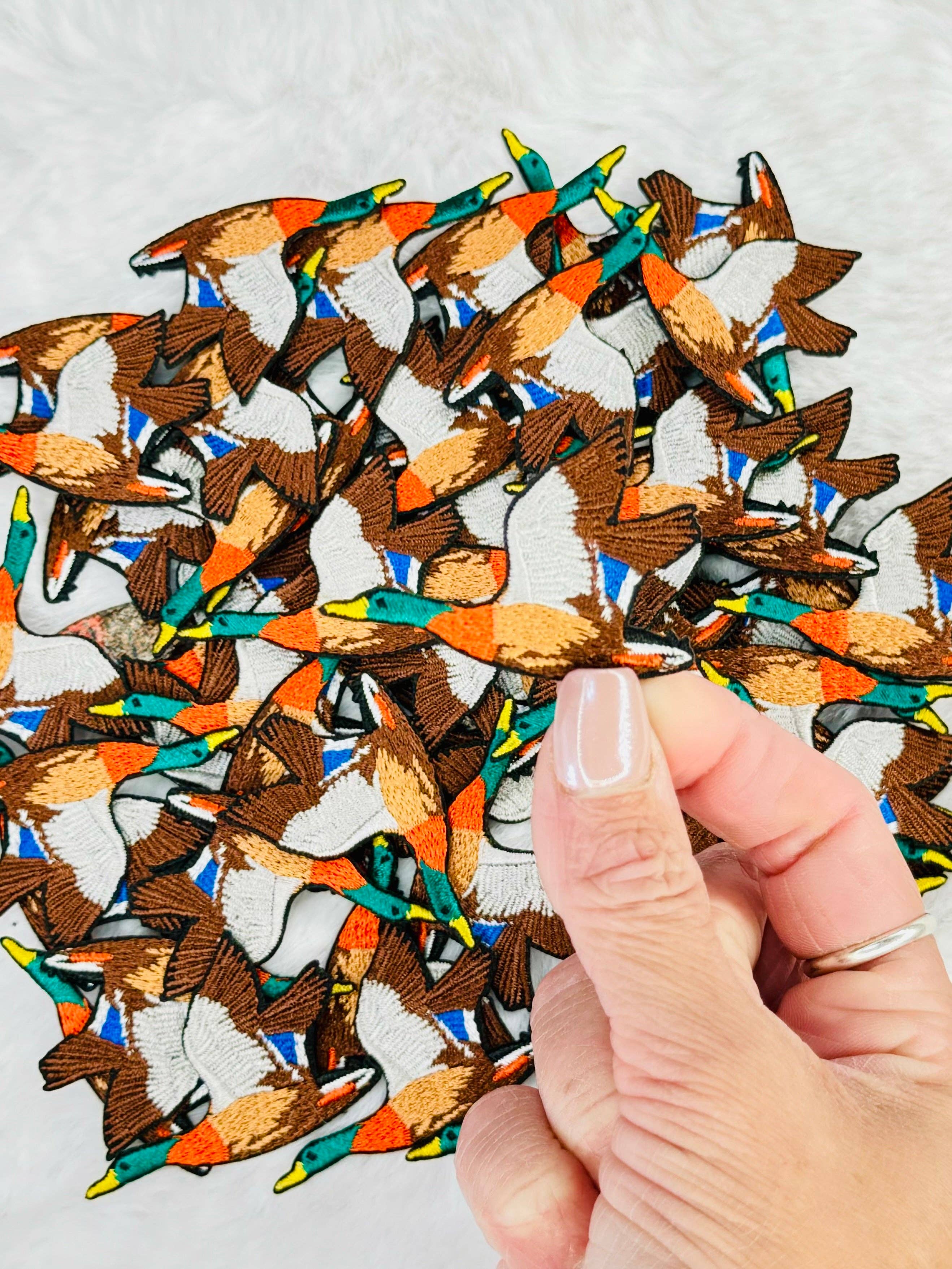 Magen Made Designs - Wholesale Patch - Flying Duck Embroidered Patch1