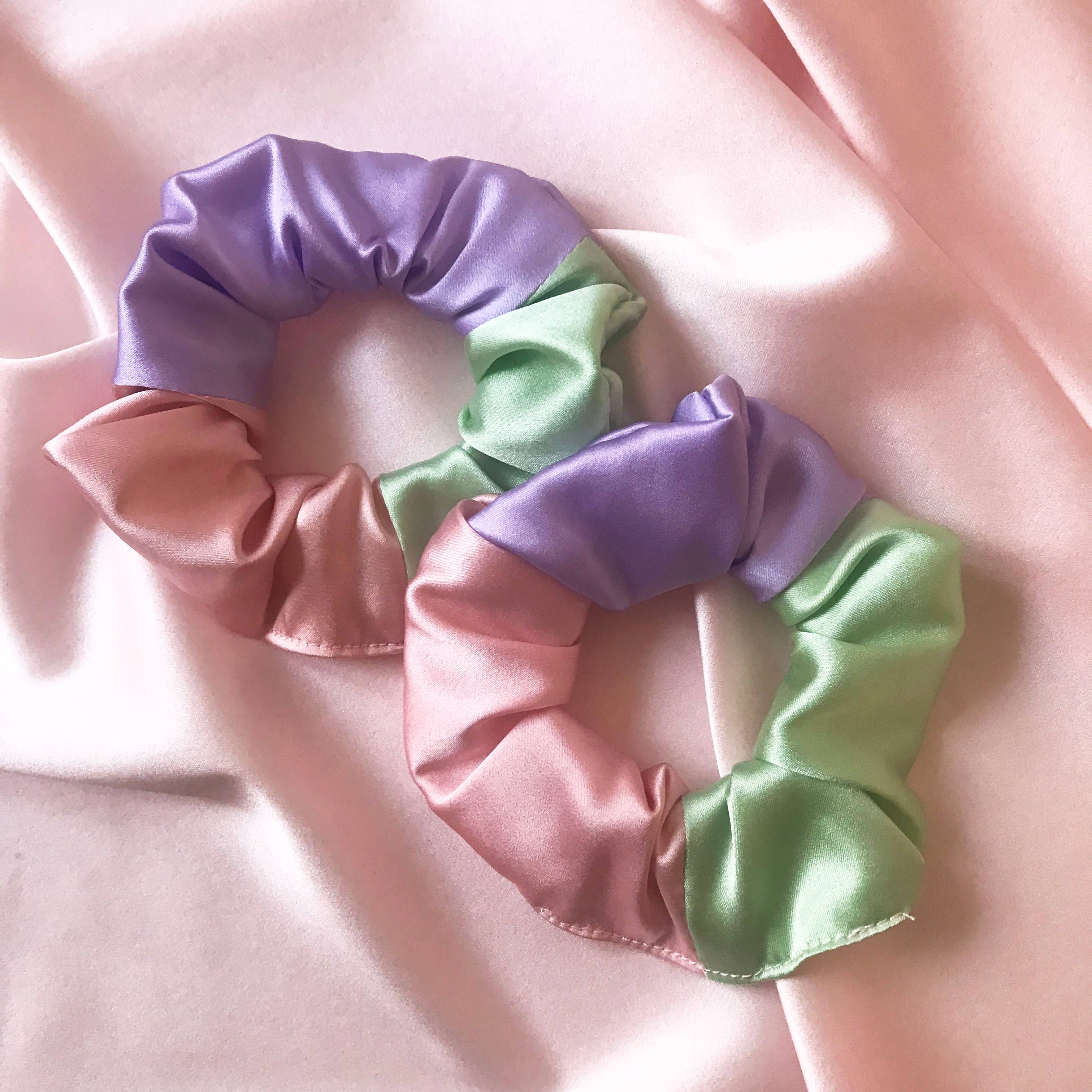 Mille Saisons – wholesale Scrunchie - Women’s – Colour Block Silk Scrunchies- Sewn in the UK13