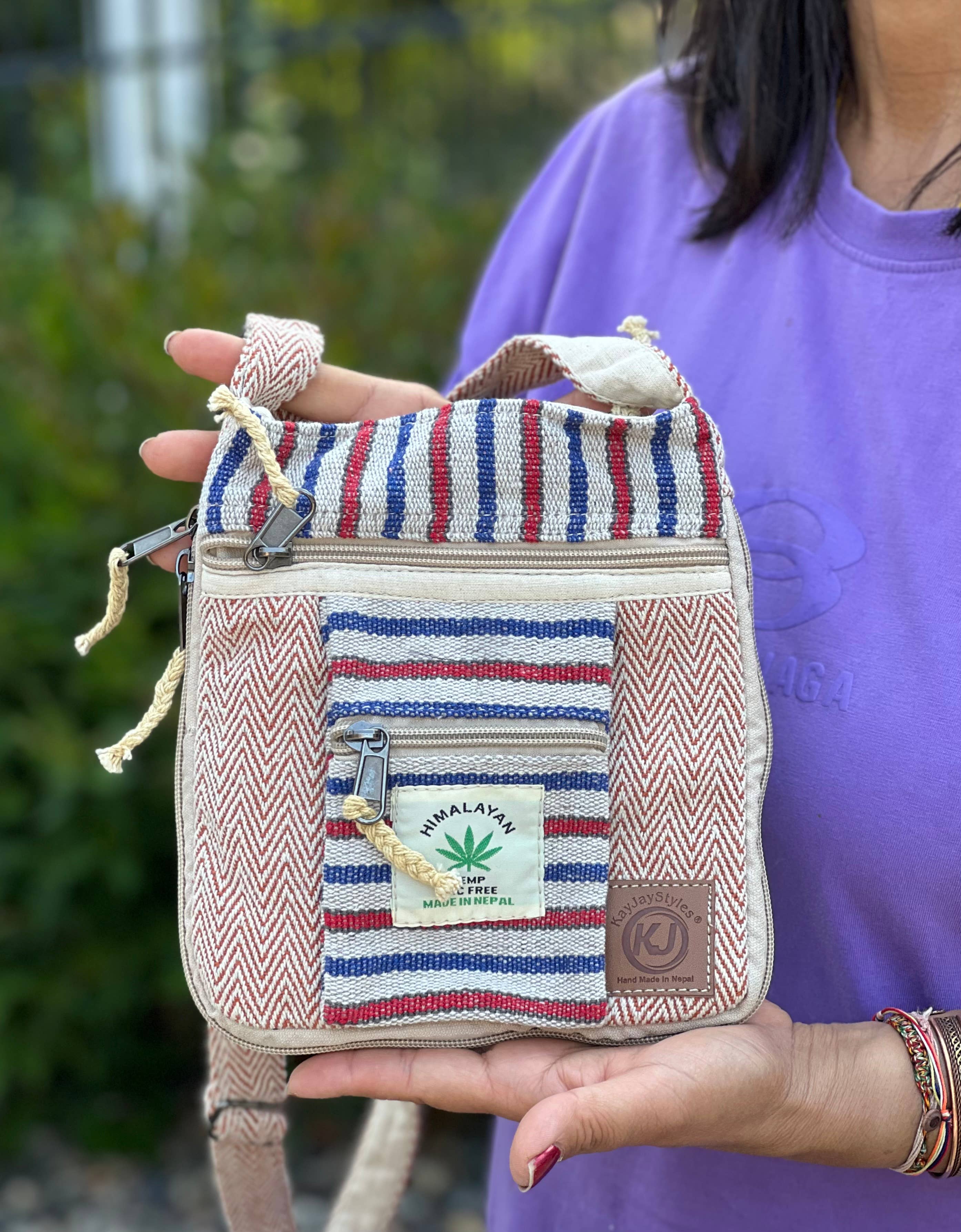 Lungta Imports - Wholesale Crossbodytas - Dames - Hemp Hippie kleine schoudertas, reistas, paspoorttas4