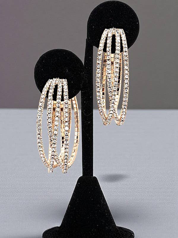 ARO DE ESLABÓN MULTI PAVE DE CRISTAL para venta al por mayor de Andrea Bijoux