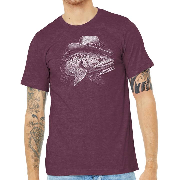 Blue Peak Creative - Wholesale Screen Printed T-Shirt - Men's - Trout-law - Unisex Soft Blend Tee4