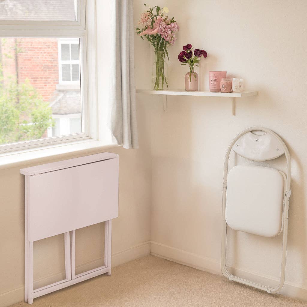 Rinkit Ltd – wholesale Desk set – Harbour Housewares Folding Space Saver Desk - White3