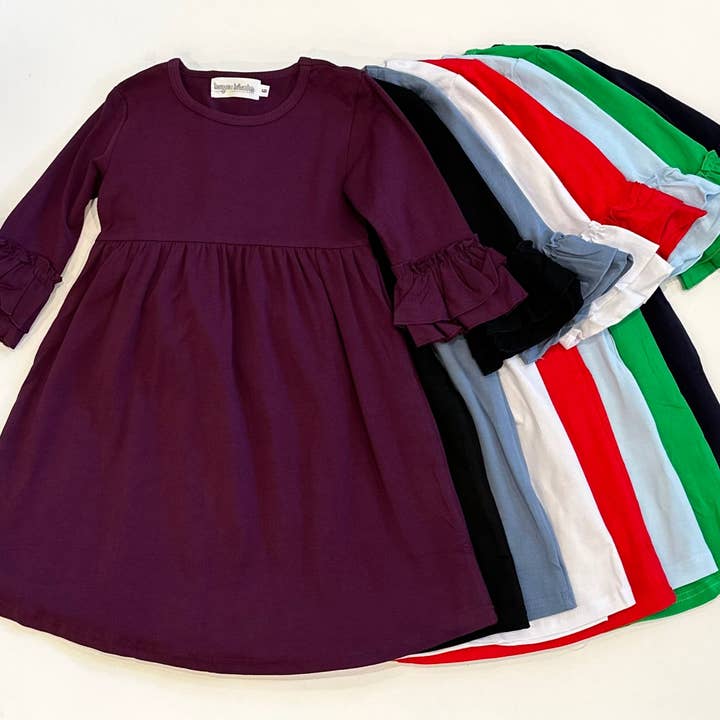 Jurk met dubbele ruches voor wholesale door Bayou Blanks