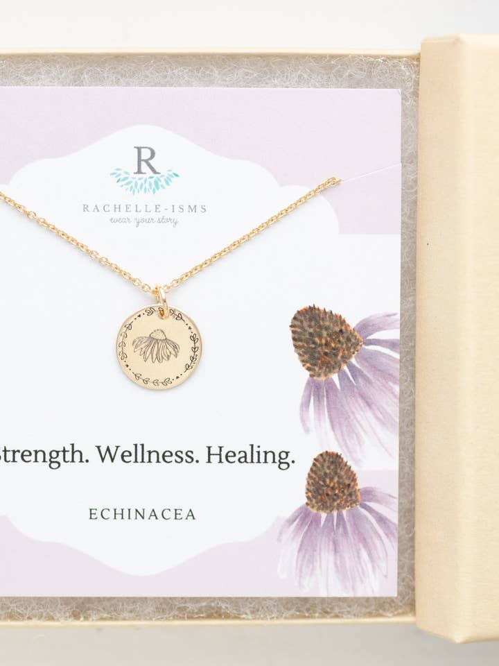 Colar Flor Echinacea - Presentes Significativos para a Cura por atacado de Rachelle-isms