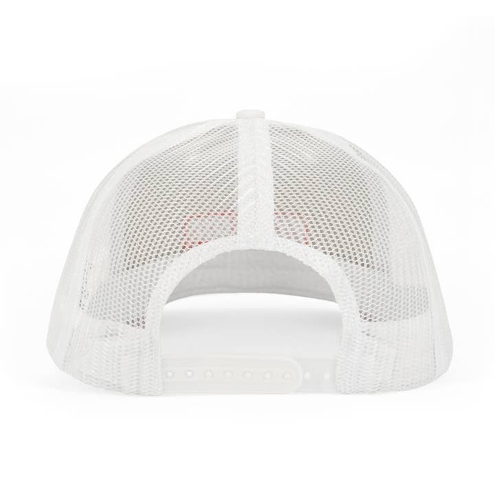 White Red Fuck Off Trucker Hat, WHT-001 for wholesale on Faire