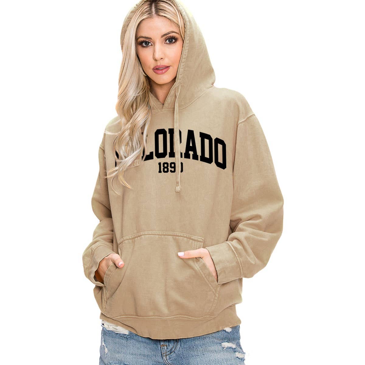 HRTandLUV - Wholesale Hoodie - Women's - COLORADO MINERAL WASH HOODED SWEATSHIRTS2