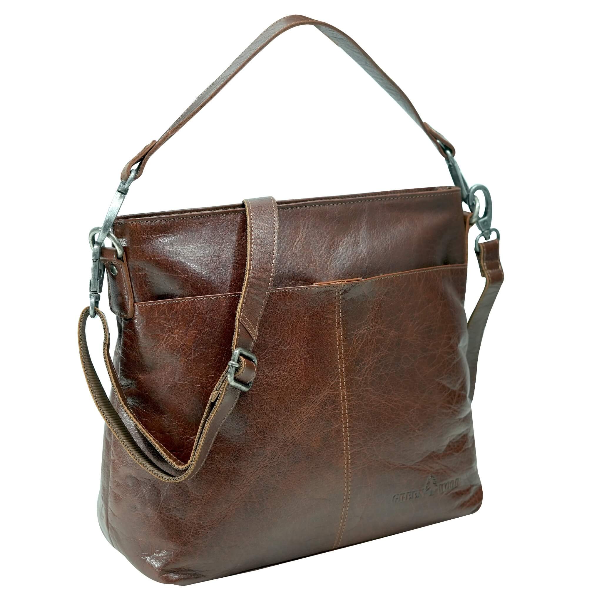 Greenwood - Vente Sac porté épaule – femme - Sac à main Lisa en cuir avec bandoulières interchangeables7