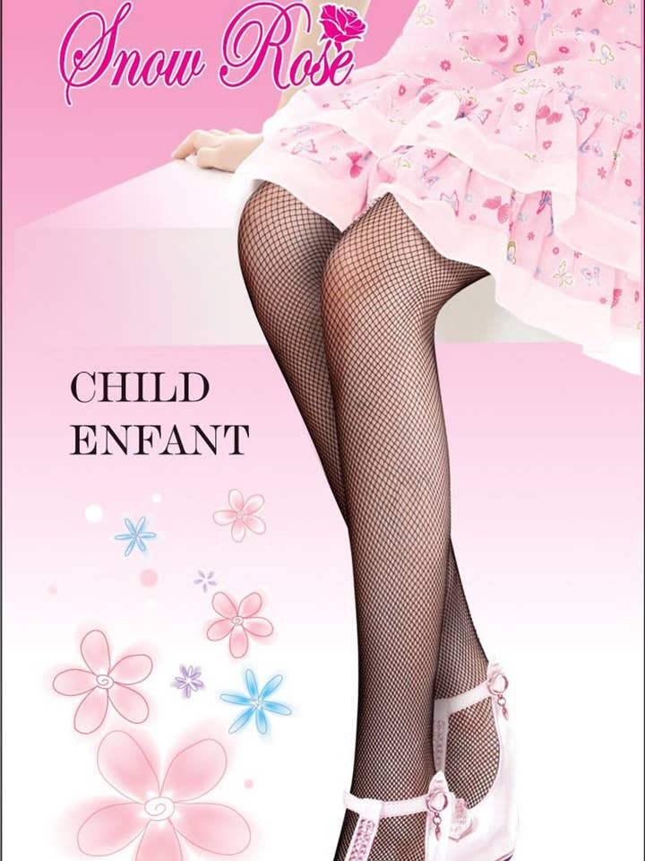 Classic Fine Children's Fishnet Tights/VR4852 for wholesale by Belle Com'Elle