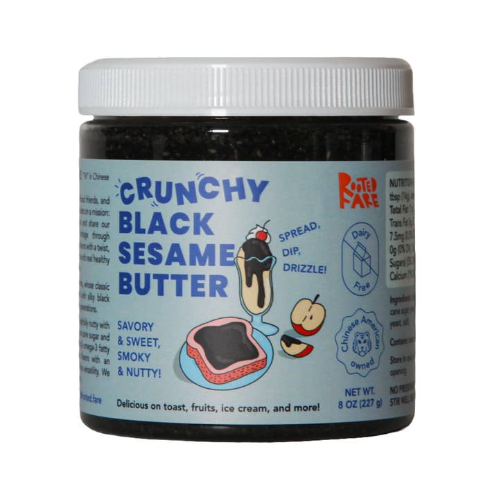 Rooted Fare - Wholesale Nut Butter - Crunchy Black Sesame Butter | 8oz