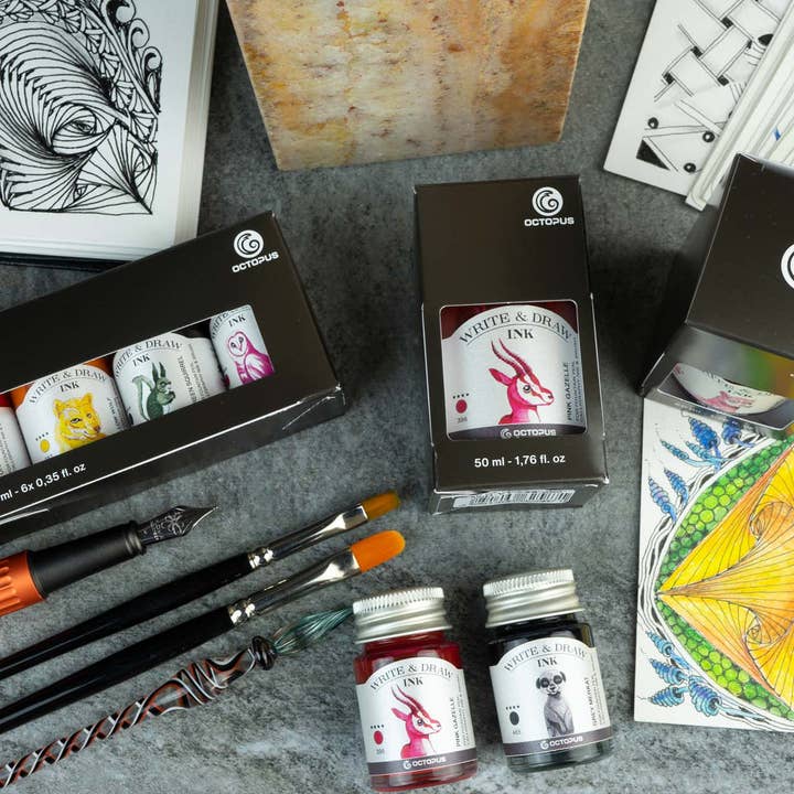 Octopus Concept GmbH – wholesale Writing ink – Write and Draw Ink 347 Black Elephant Writing Paper 50ml5