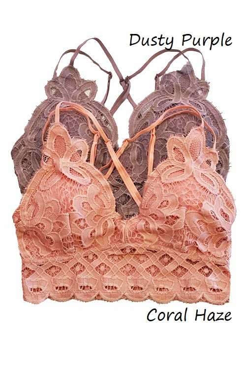 Vanilla Monkey – wholesale Bralette - Dam – Plus size spets-bralette med vågformad kant och justerbara axelband7