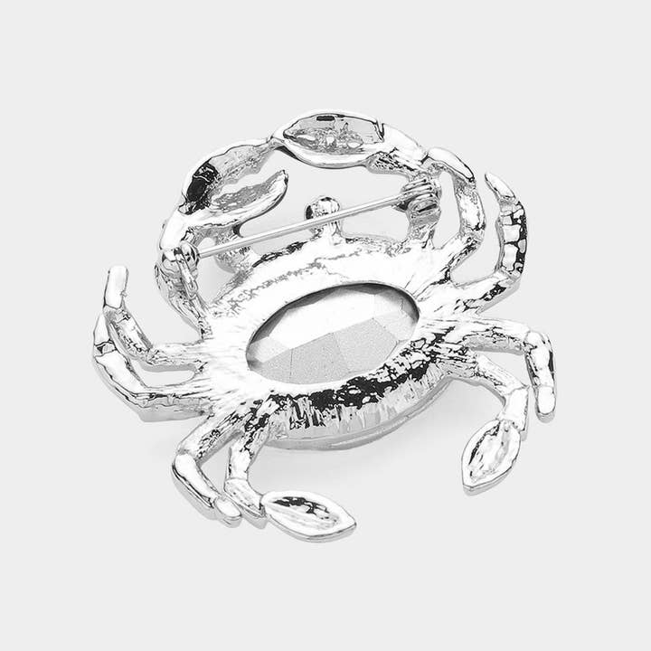Sensibling Corp. - Wholesale Brooch - Glass Crystal Rhinestone Pave Crab Brooch1