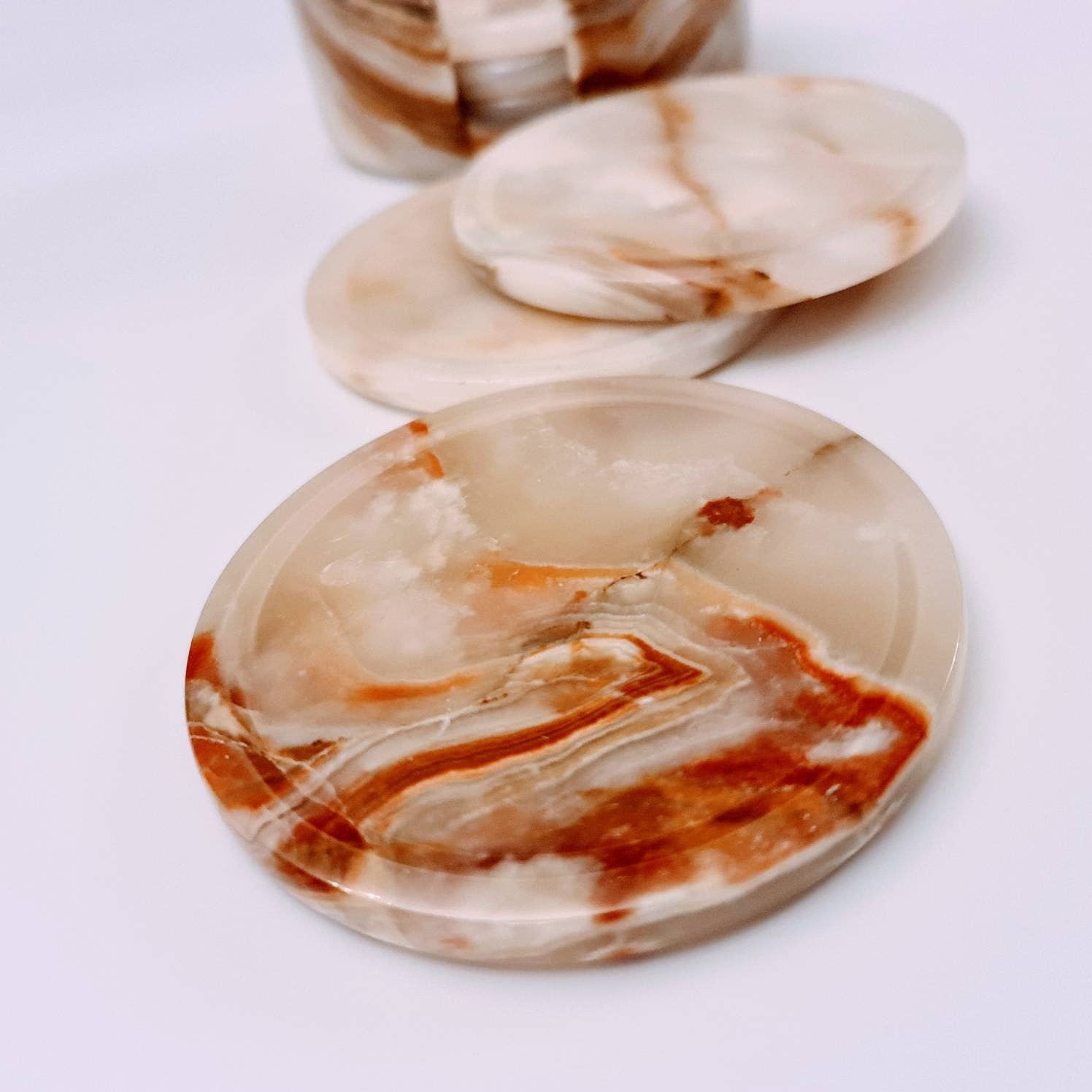 Gemstone Gifts Ltd. – wholesale Coasters – Onyx Tea Coasters - Set of 68