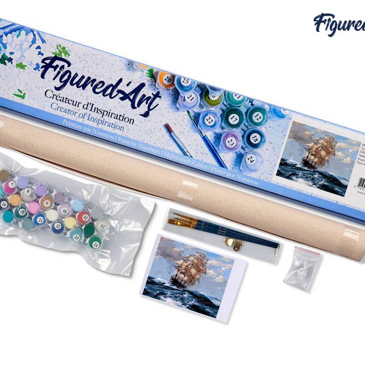 Figured'Art - Wholesale DIY Craft Kit - Paint by numbers - Sailboat and Storm3