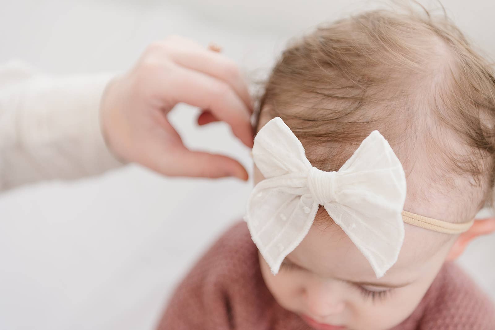 Golden Dot Lane - Wholesale Hair Bow - Kids - Lightweight Cotton Swiss Dotted Hair Bow0