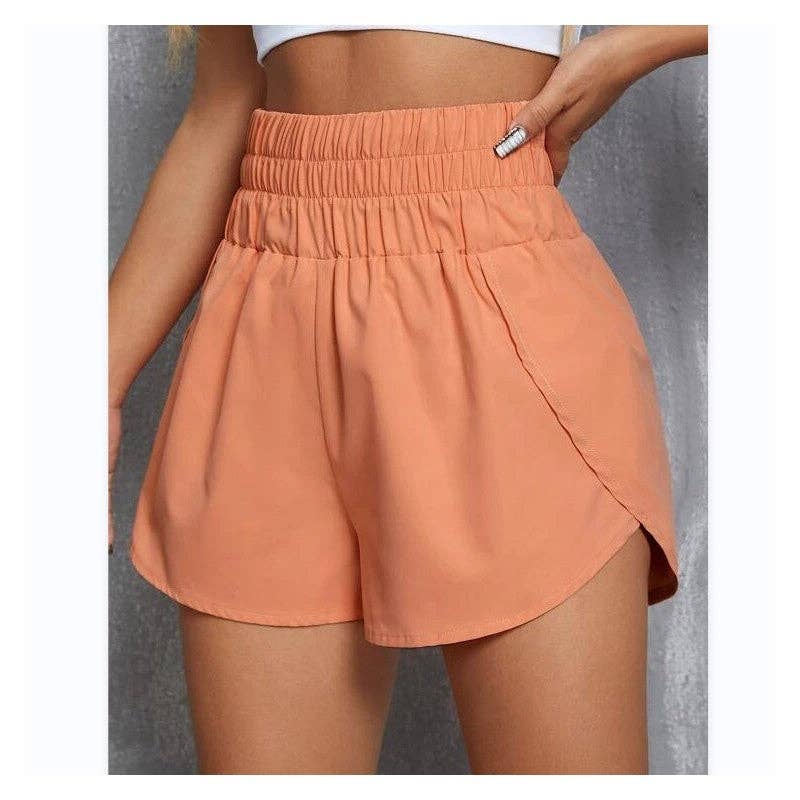 FurDecoration - Wholesale Athletic Shorts - Women's - Elastic High-Waisted Loose-Fit Sports Shorts1