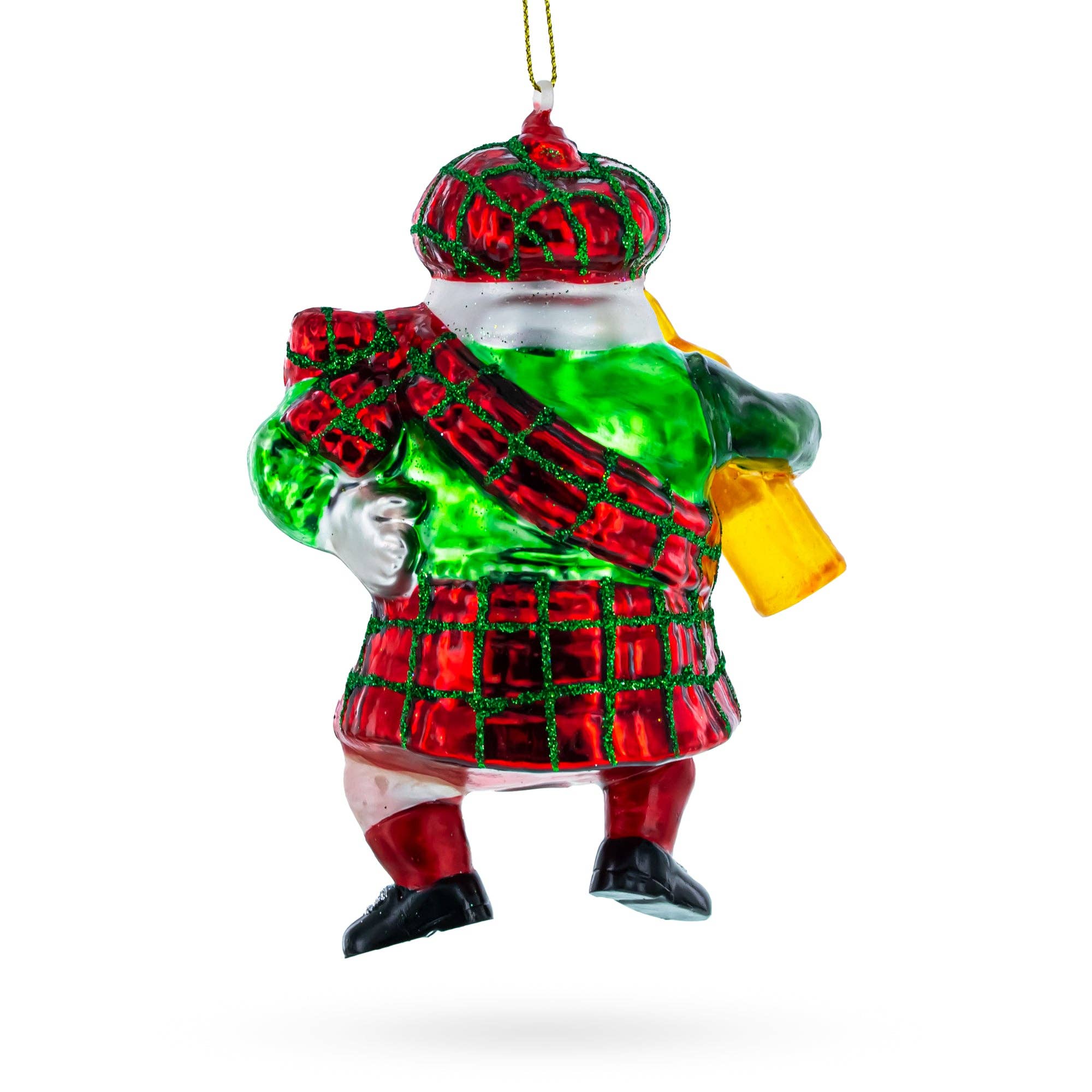 BestPysanky - Wholesale Ornament - Scottish Santa with Whiskey Glass Ornament1