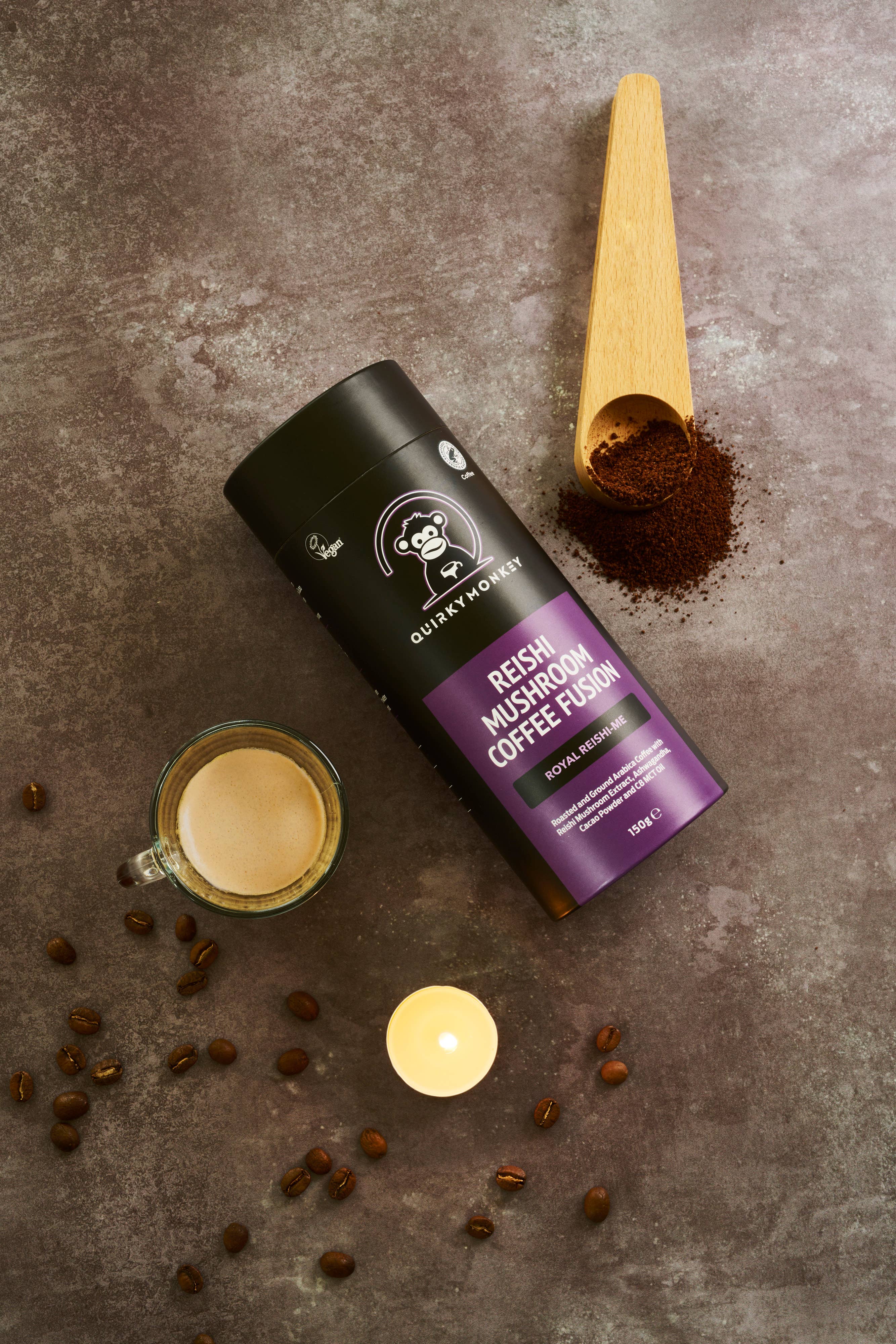 QuirkyMonkey – wholesale Ground coffee – Quirky Monkey Reishi Mushroom Coffee Fusion 150g (Royal Reis4