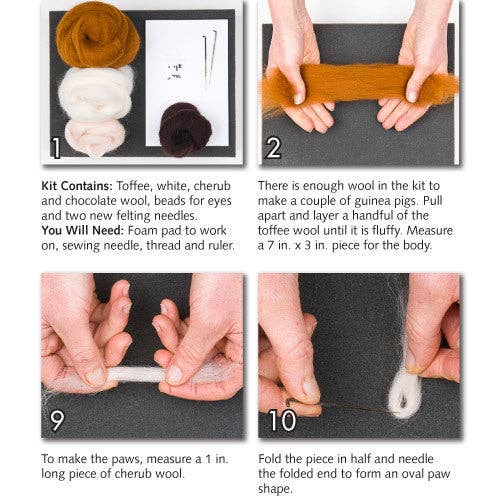 Woolpets - Vente Kit de bricolage - Kit de feutrage pour cobayes4
