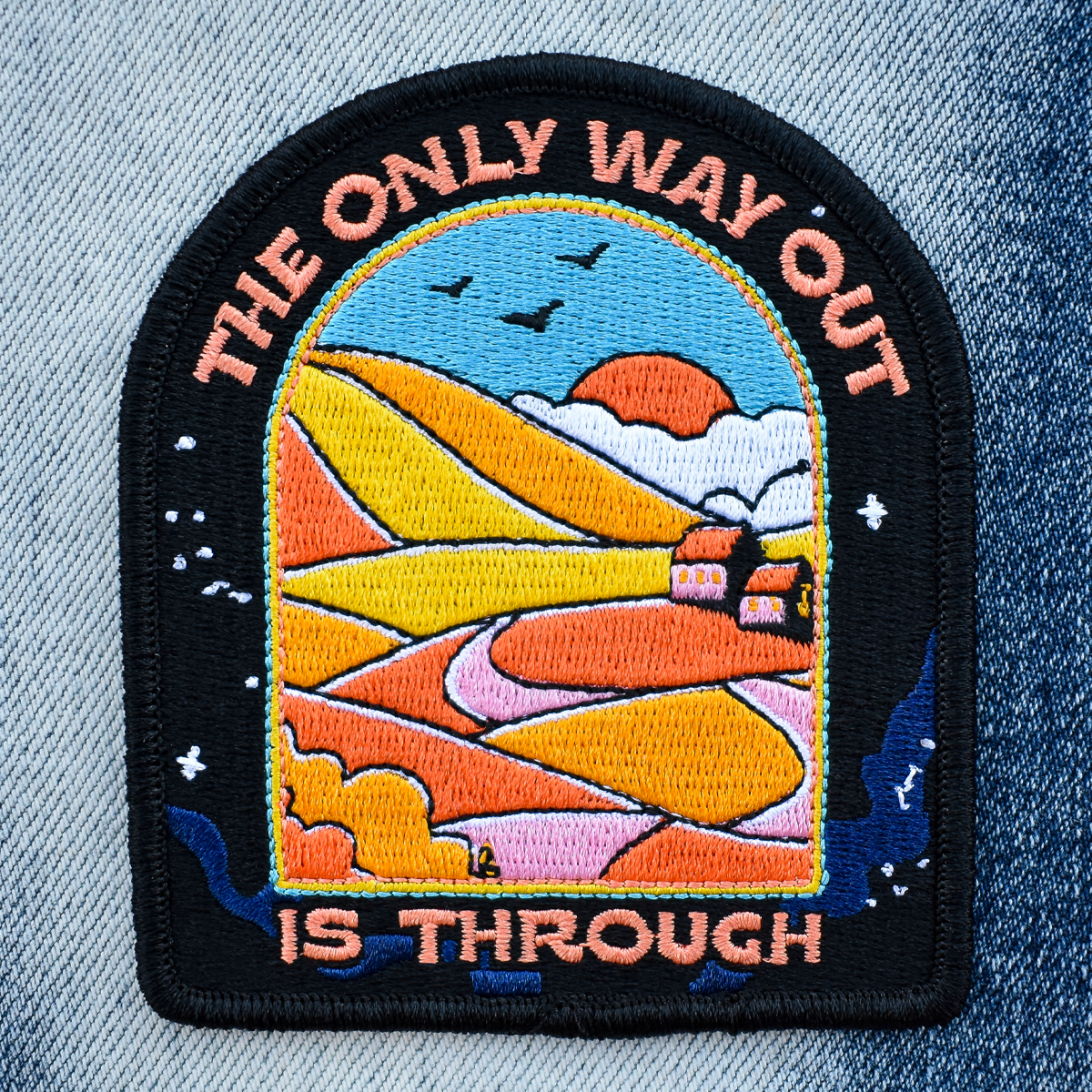 Retrograde Supply Co. - Wholesale Patch - The Only Way Out Is Through (Iron-On Patch)1