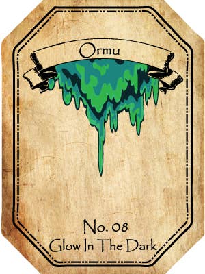 Glow In The Dark No. 08 Ormu for wholesale by Crafty Nerd LLC
