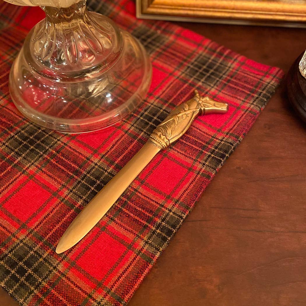 Madison Bay Co. - Historical Home Decor Reproductions - Wholesale Letter Opener - Solid Brass Antiqued Horsehead Letter Opener, 9”3